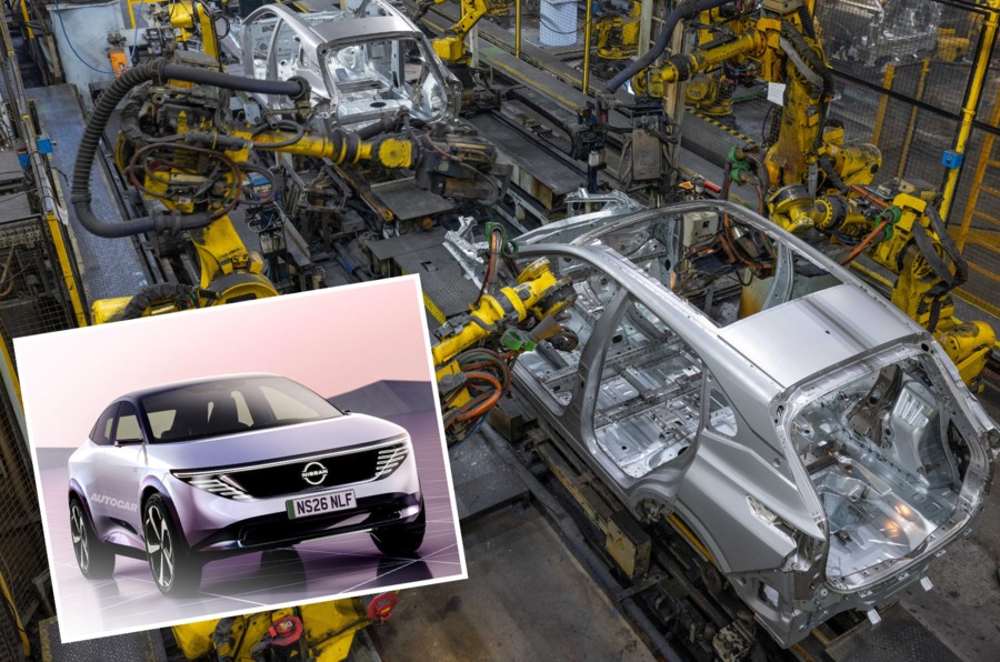 日産の英サンダーランド工場で次世代EVの生産準備が進められる。