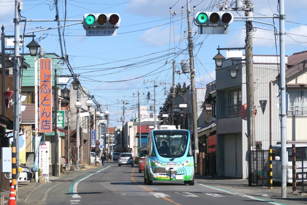 茨城県境町の自動運転バス。